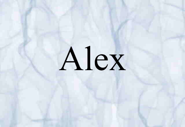 Alex (noun) Definition, Meaning & Examples