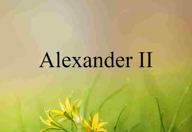 Alexander II (noun) Definition, Meaning & Examples