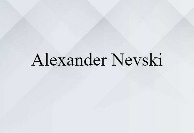 Alexander Nevski