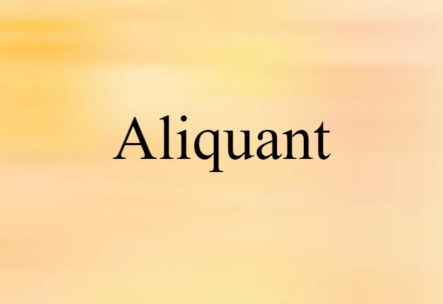 aliquant