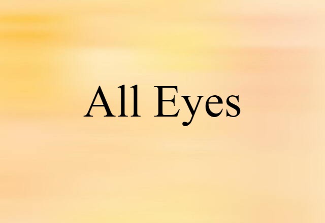 All Eyes (noun) Definition, Meaning & Examples