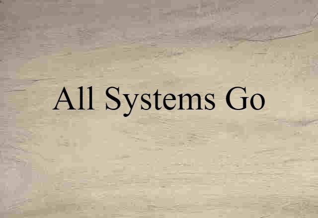 All Systems Go (noun) Definition, Meaning & Examples