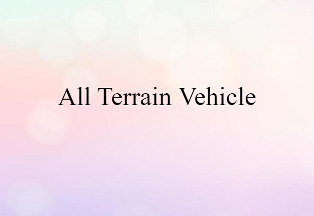 all-terrain vehicle