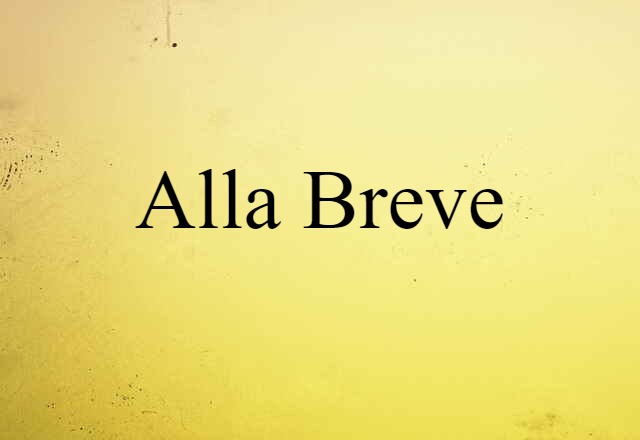 alla breve