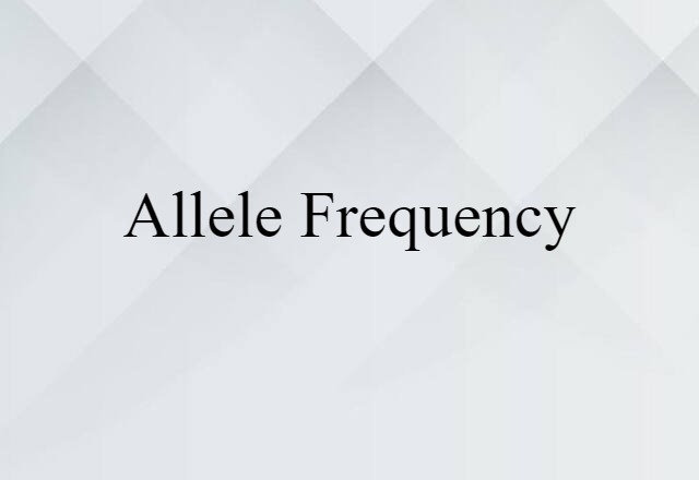 allele frequency