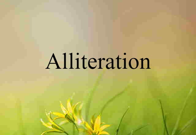 Alliteration (noun) Definition, Meaning & Examples