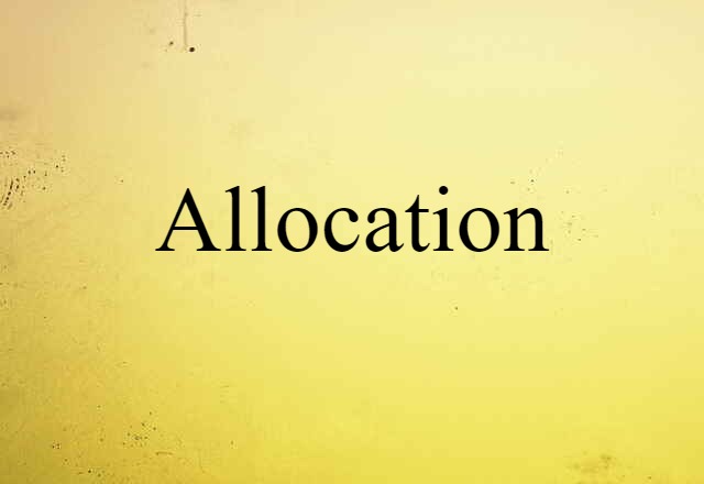 allocation