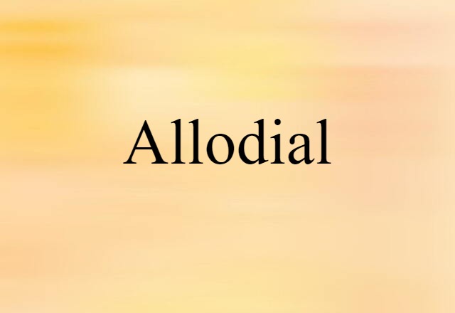 allodial