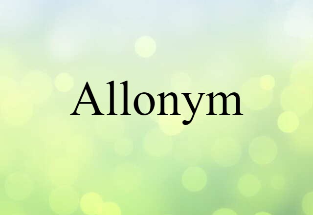 allonym