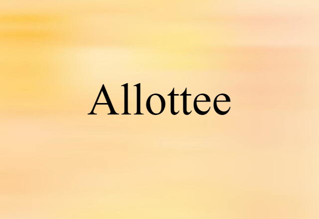 allottee