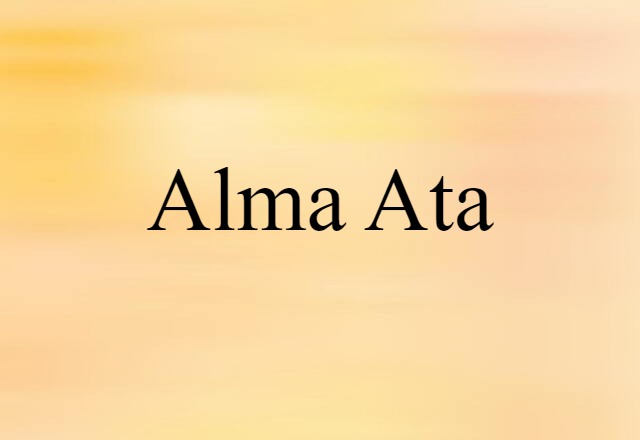 Alma-Ata