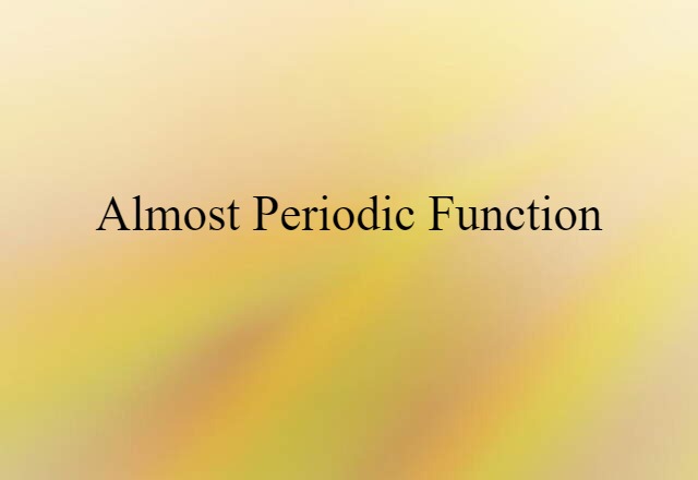 almost periodic function