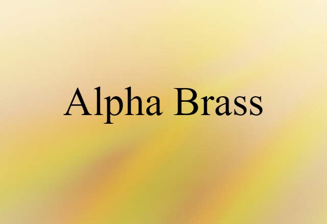 alpha brass