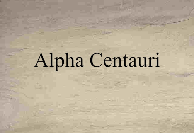 Alpha Centauri