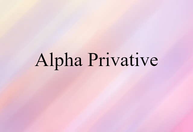 alpha privative