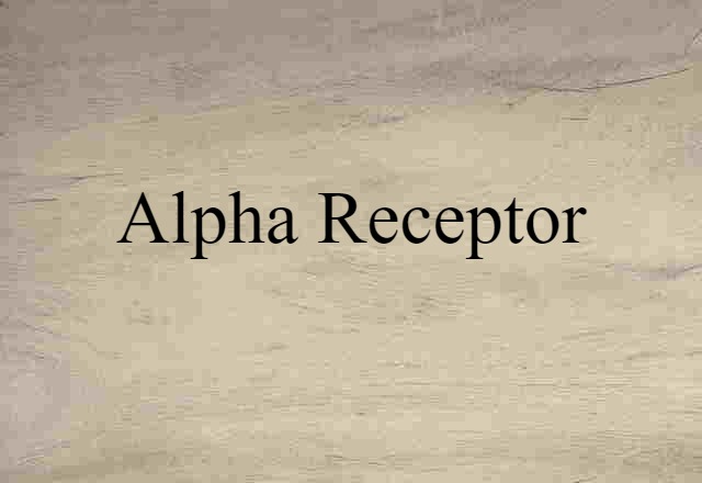 alpha receptor