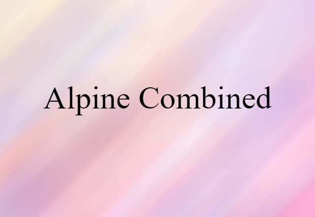 Alpine combined