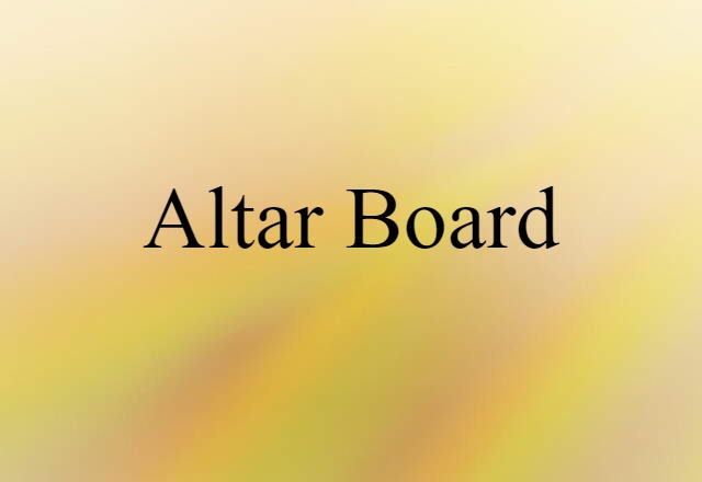 altar board