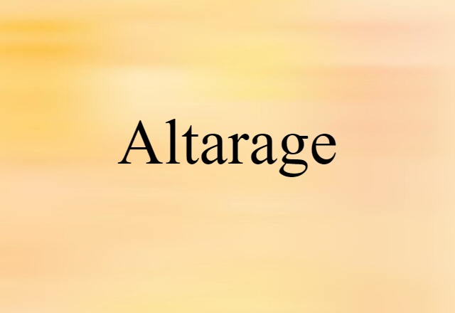 Altarage (noun) Definition, Meaning & Examples