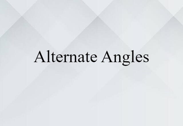 alternate angles