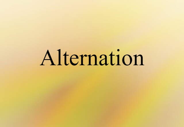 alternation