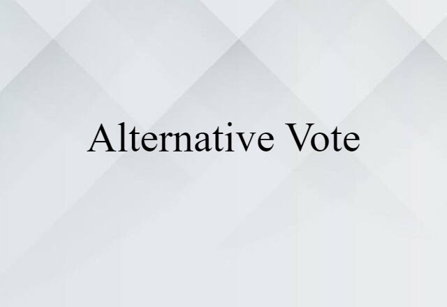 Alternative Vote