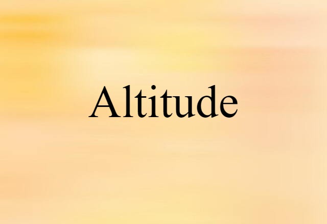 altitude