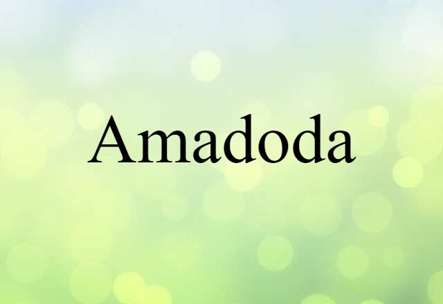 Amadoda (noun) Definition, Meaning & Examples