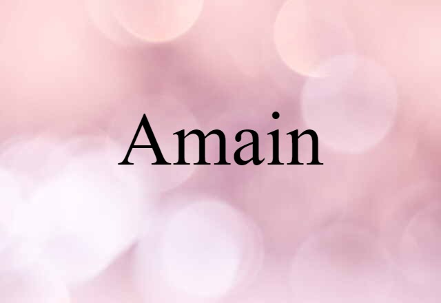 Amain (noun) Definition, Meaning & Examples