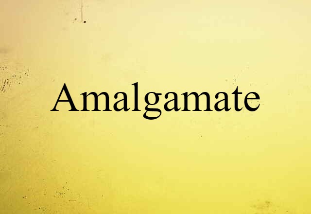 Amalgamate (noun) Definition, Meaning & Examples