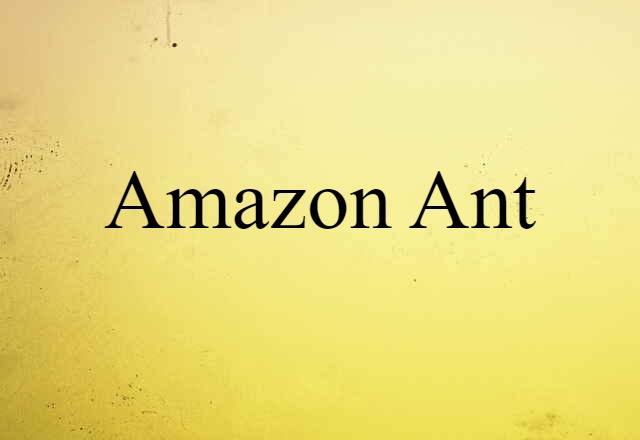 Amazon Ant (noun) Definition, Meaning & Examples