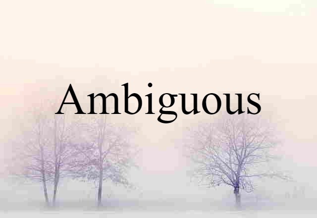 ambiguous