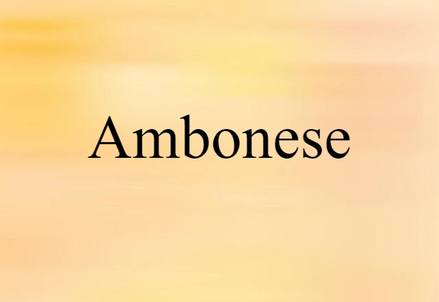 Ambonese