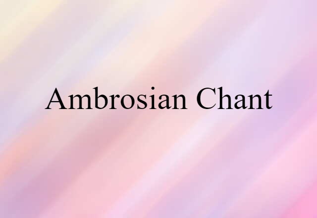 Ambrosian chant