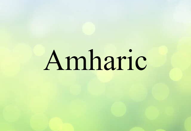 Amharic