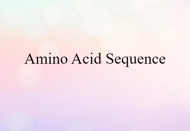 amino acid sequence