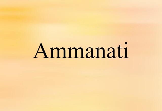 Ammanati (noun) Definition, Meaning & Examples