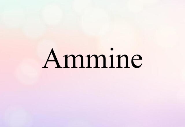 Ammine (noun) Definition, Meaning & Examples