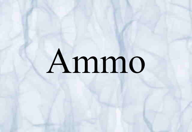 Ammo (noun) Definition, Meaning & Examples