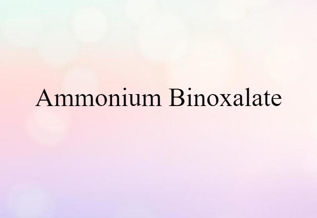 ammonium binoxalate