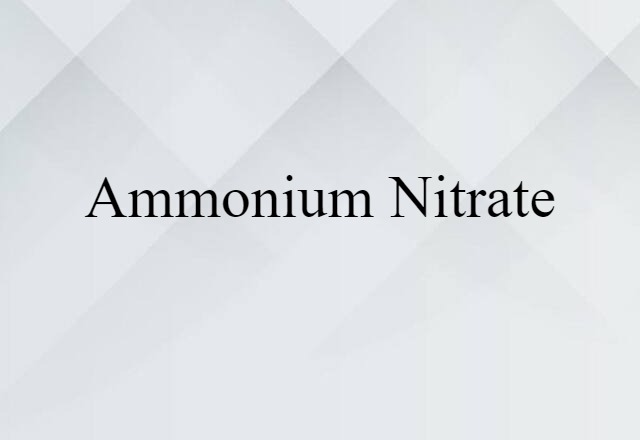 ammonium nitrate