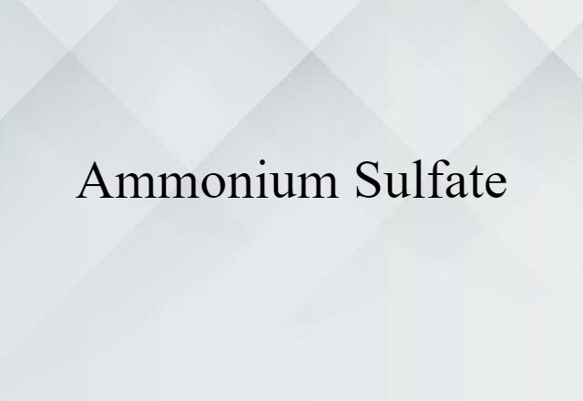 ammonium sulfate