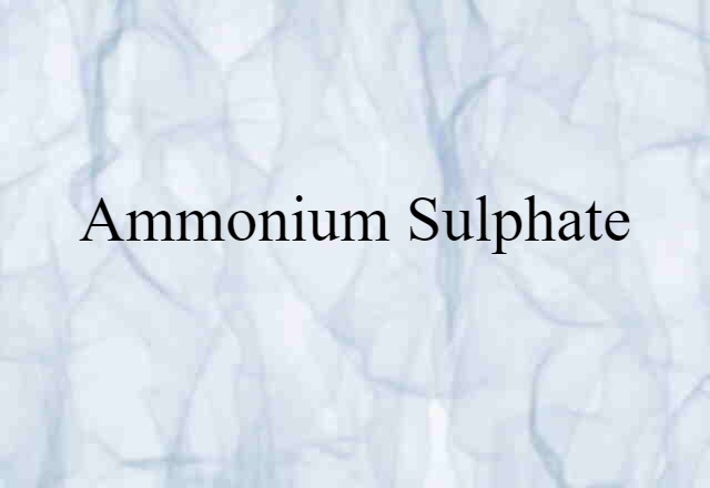 ammonium sulphate