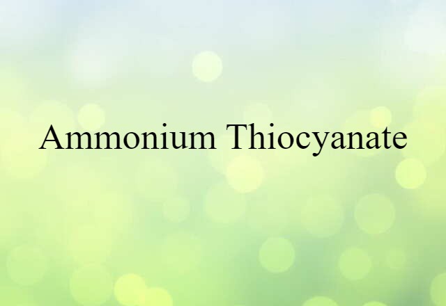 ammonium thiocyanate