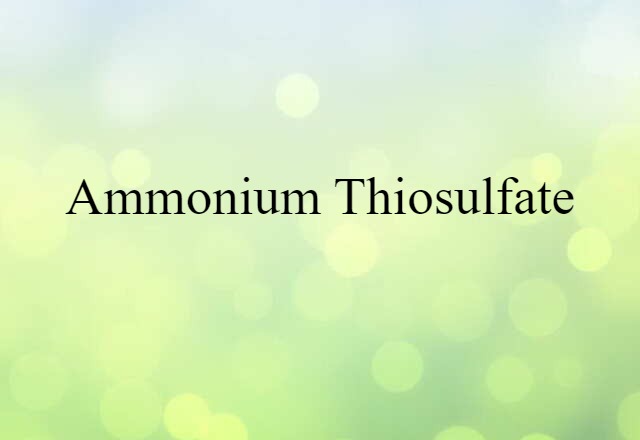 ammonium thiosulfate