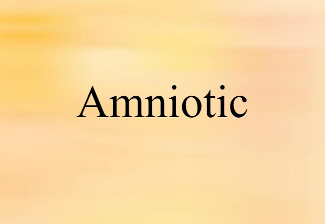 Amniotic (noun) Definition, Meaning & Examples