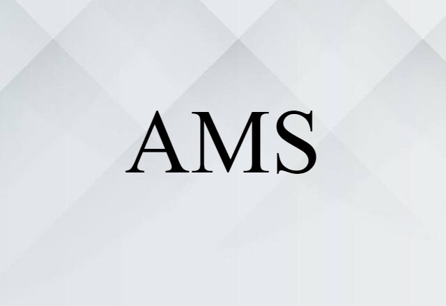 AMS (noun) Definition, Meaning & Examples