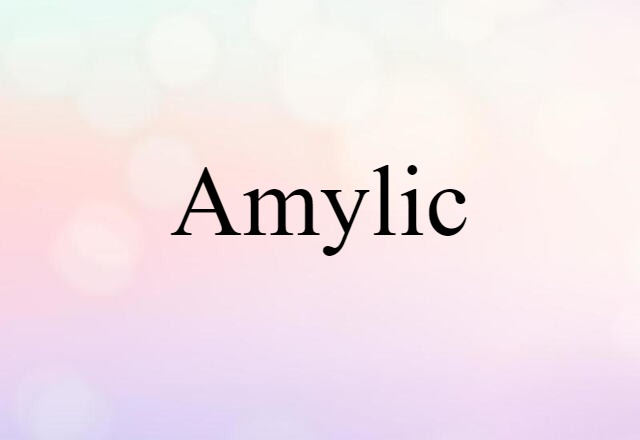 Amylic (noun) Definition, Meaning & Examples