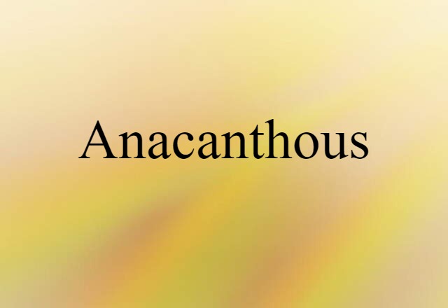 anacanthous