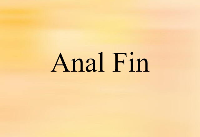 anal fin